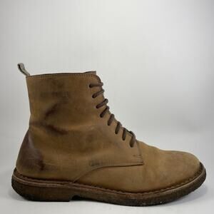 Astorflex Boots Mens Size 43 Tan Suede Lace Up Combat Made in Italy US Size 9
